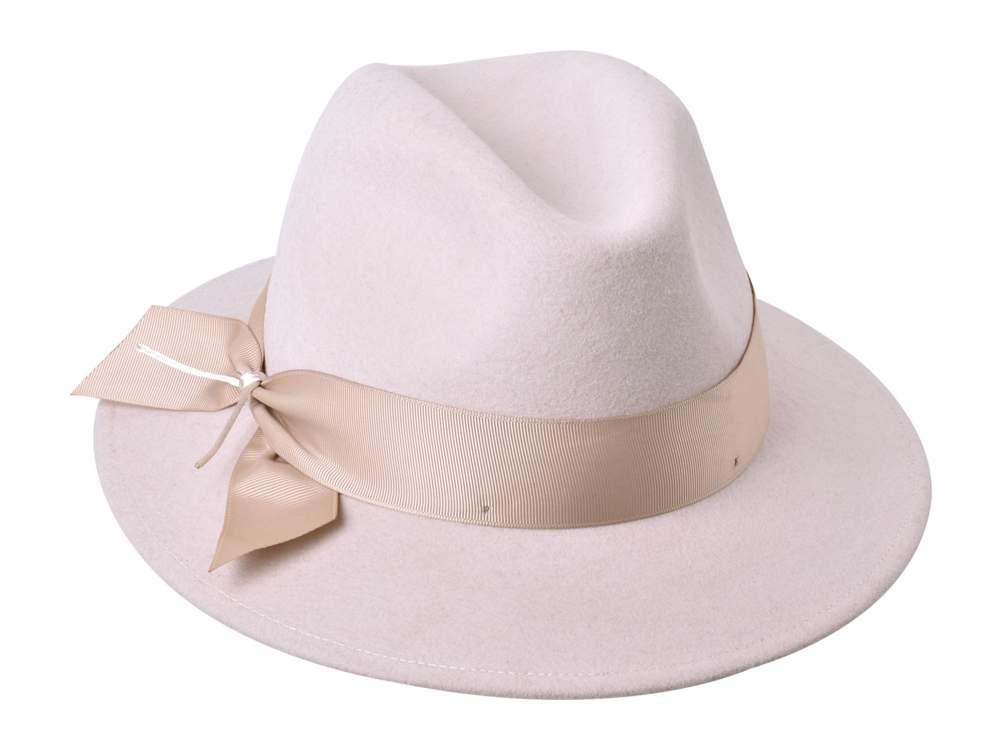 Sombrero Bigalli Grace Lana color crema, con ala ancha y diseño elegante, en una imagen que muestra su estilo sofisticado.
