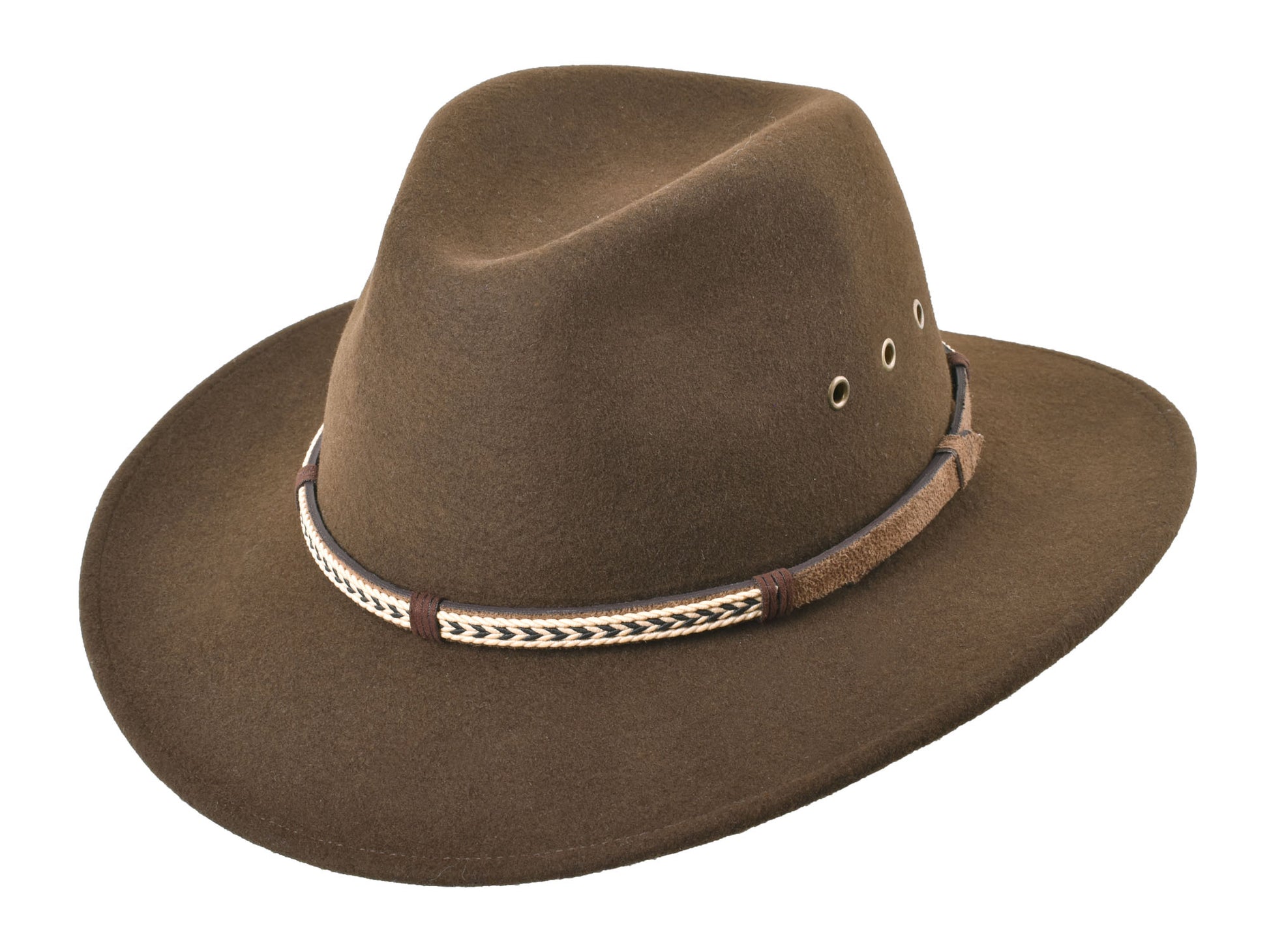 Sombrero Scout Lana Nuevo de la marca Bigalli en color chocolate, con diseño clásico y elegante.